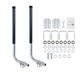 Boat Trailer Guides, 40 in/48 in Height Guide Poles, 2PCS High-Hardness Steel Trailer Guide-Ons, Adjustable Guide Poles with PVC Pipes, for Ski B