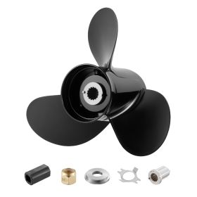 Outboard Propeller, Upgrade OEM 15 Spline Tooth Aluminum Outboard Boat Propeller Fit Mercury Engines 40-140 HP, 4-1/4" Gearcase, 3-Blade