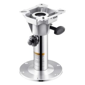 Boat Seat Pedestal, Adjustable Height from 12.76 to 18.7 Inches, Aluminum Alloy Boat Chair Base with Locking Design, Waterproof & Rust-resistant