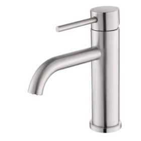 Single Handle Bathroom Faucet Lavatory Faucet Stainless Steel Single Hole-T10, Brushed Nickel[Unable to ship on weekends,usps/fedex] (Option: Default title)