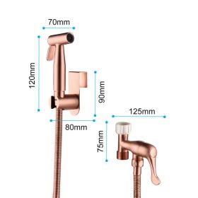 Bidet Sprayer for Toilet, Handheld Cloth Sprayer, Bathroom Sprayer Kit Spray Attachment with Hose, Stainless Steel Easy Install Great Water Press (Option: Default title)