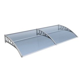 Awning for Door Entrance Window, 38x80 Inch Window Canopy Exterior, UV Rain Snow Protection for House Porch Patio Deck, Gray Bracket & Gray Blue (Option: Default title)